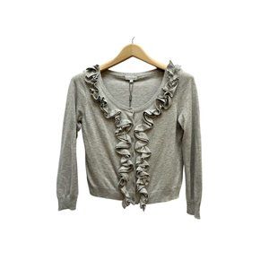 Joseph A Gray Ruffled Cardigan Size L NWT
